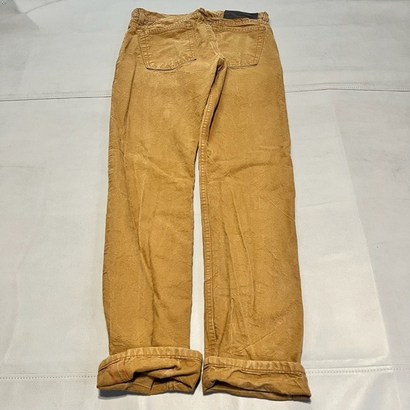 Naked & Famous Denim Pant Red Line Selvedge Brown Jeans Men Japan 30x32 Khaki - Picture 1 of 15